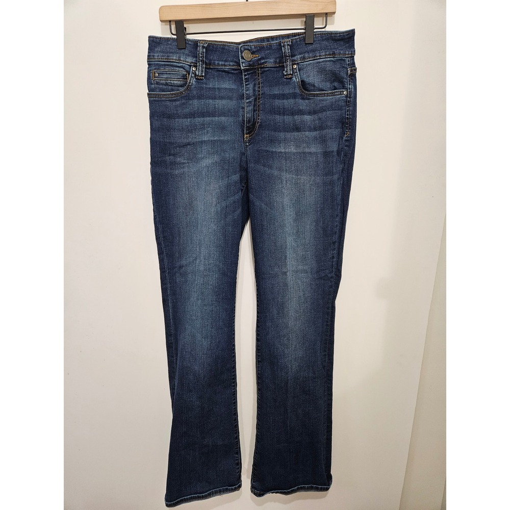 Kut from the Kloth Natalie Bootcut Jeans Dark Wash Size 10L Stretch Denim